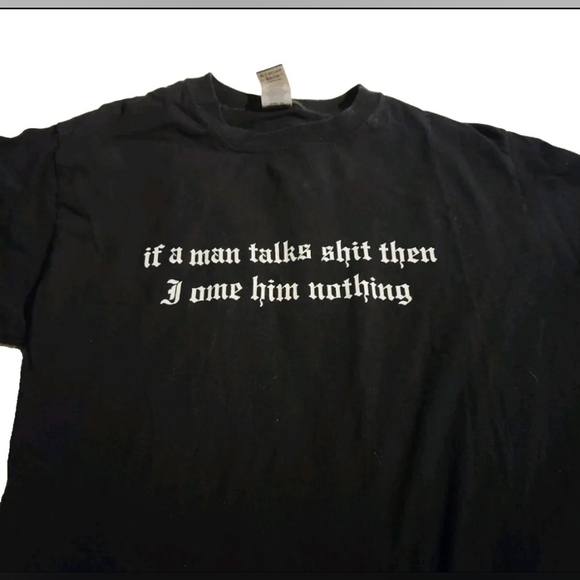 Taylor Swift If A Man Talks IDSB Black Shirt Swiftie Tee Reputation Era Rep - Picture 3 of 5